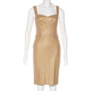 Diane Von Furstenberg Gold Mini Dress